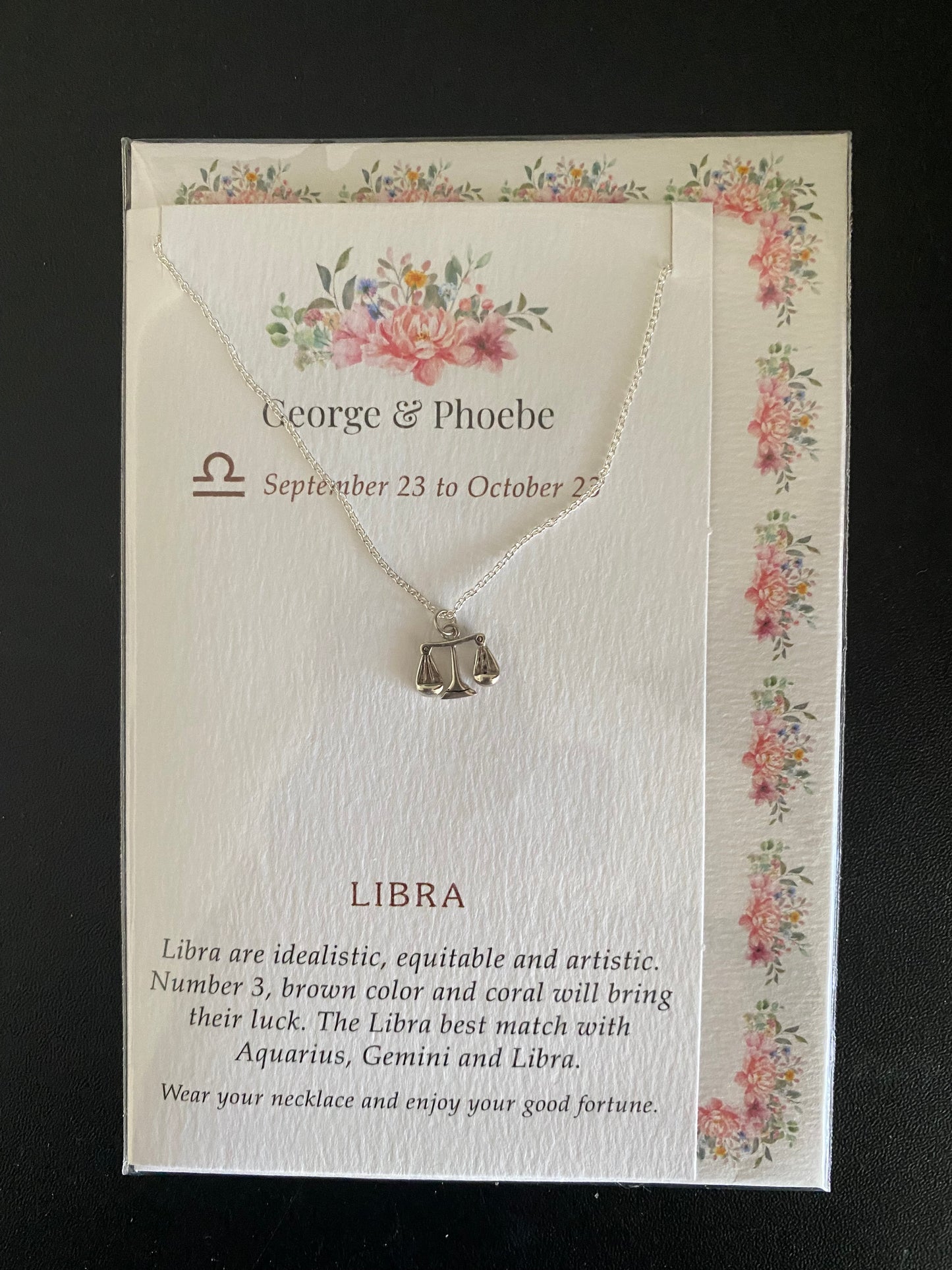 12 Months Birth symbol necklace With Blessing Card envelope For Women Girls men’s Gift