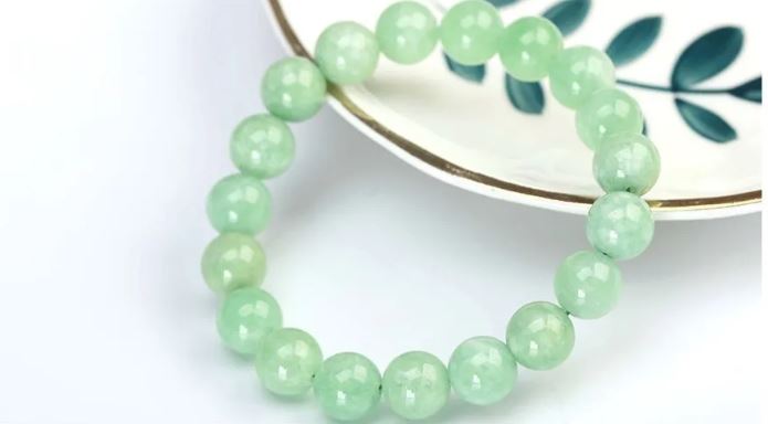 Burmese Green Jade Beaded Bracelets Women Round Chalcedony Buddha Bead Yoga Bangles Energy Healing Jewellery Gift