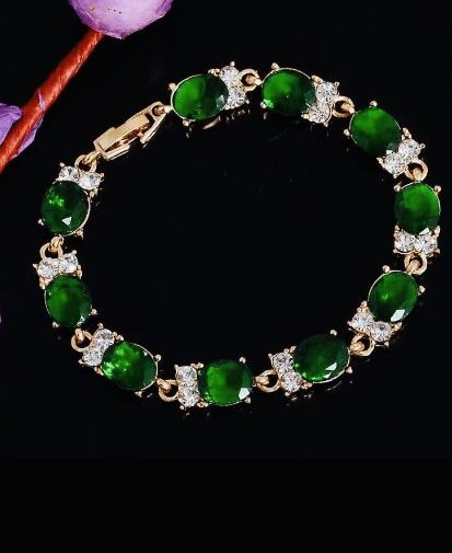 Exquisite Green Rhinestone Crystal bracelet jewellery