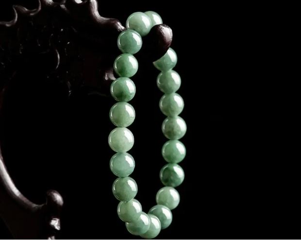 Burmese Jade Bead Bracelets Accessories Charm Gift Green Man Gemstone Jadeite Amulet Women Amulets Real Natural Jewellery