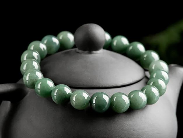 Burmese Jade Bead Bracelets Accessories Charm Gift Green Man Gemstone Jadeite Amulet Women Amulets Real Natural Jewellery