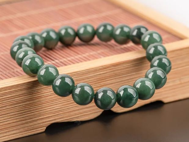 Burmese Jade Bead Bracelets Accessories Charm Gift Green Man Gemstone Jadeite Amulet Women Amulets Real Natural Jewellery