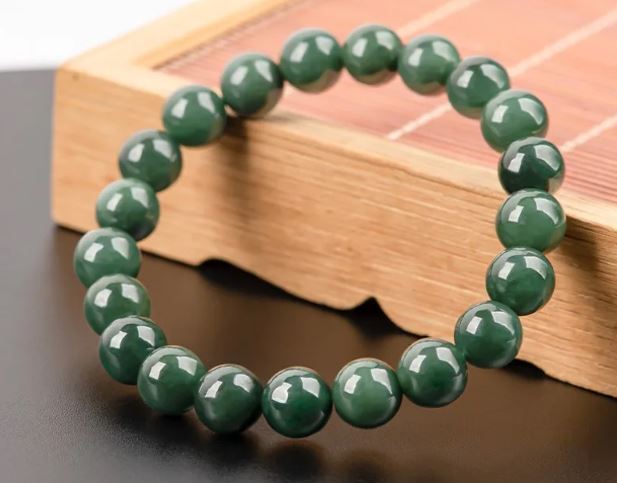 Burmese Jade Bead Bracelets Accessories Charm Gift Green Man Gemstone Jadeite Amulet Women Amulets Real Natural Jewellery